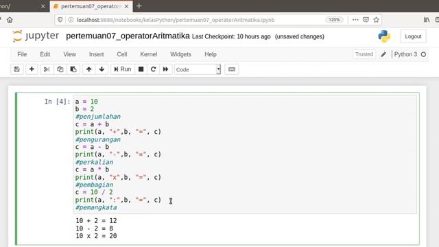 Kelas Python 3 - Operator Aritmatika #07 смотреть онлайн