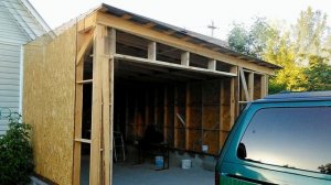 Строительство гаража с пристройкой к дому, своими руками.