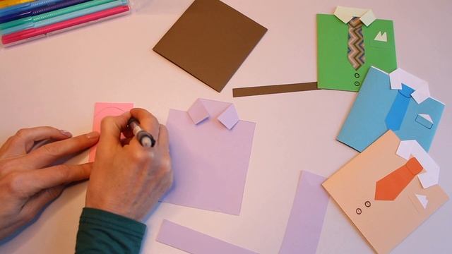 DIY Открытка- Конверт своими руками для Папы и мальчишек. Идея открытки 23 февраля.Поделки из бумаг смотреть онлайн