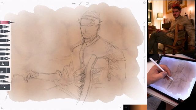 Detailed portrait drawing - My digital sketchbook #42 смотреть онлайн