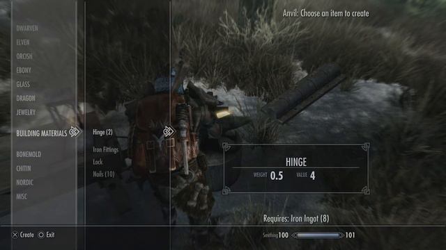 Skyrim How to craft nails etc for hearthfire