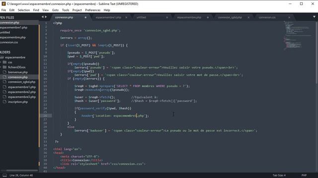 Système d'Authentification - ESPACE MEMBRE [HTML CSS JAVASCRIPT PHP MYSQL] смотреть онлайн