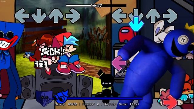 Friday Night Funkin' - Huggy Wuggy Vs Roblox Blue (Playtime) - Poppy Playtime x Rainbow Friends смотреть онлайн