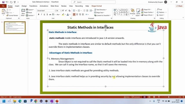 5. Static Methods in Interface | Java 8 static methods |Example for Static Methods in interfaces смотреть онлайн