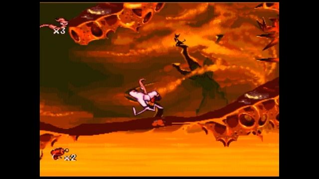 Sega Mega Drive 2 (Smd) 16-bit Earthworm Jim 1 part What The heck