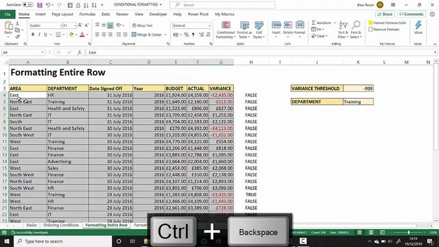 Apply Conditional Formatting to an ENTIRE Row | COLOR Row Based on CELL VALUE смотреть онлайн