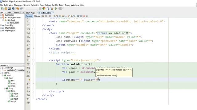 Simple form validation using JavaScript смотреть онлайн