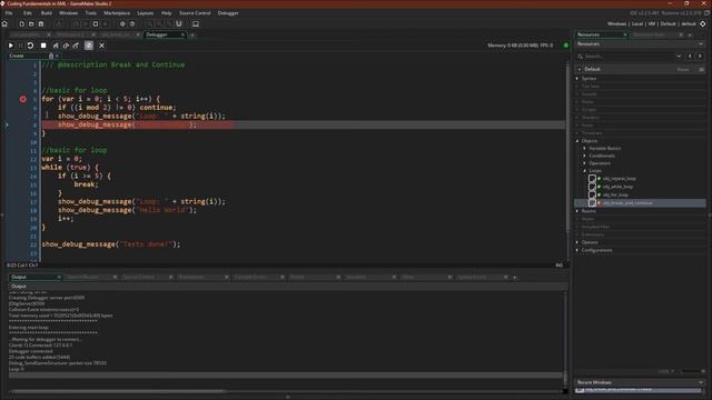 Break and Continue [GameMaker Studio 2] смотреть онлайн