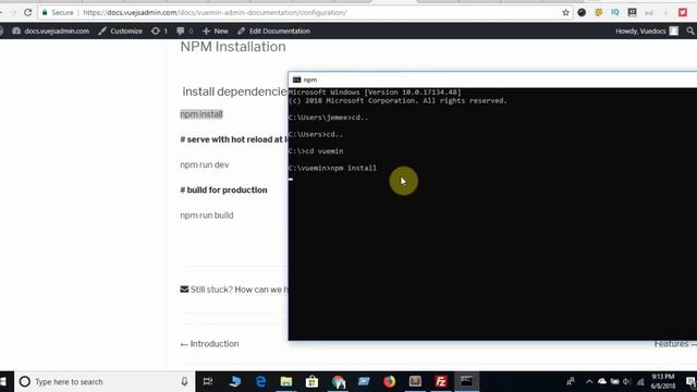 Installing VueJS Admin Dashboard Template смотреть онлайн