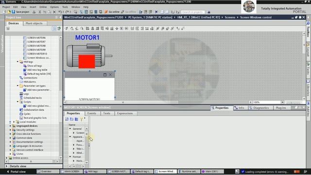 TIA Portal V18| WinCC Unified V18 connect with PLC S7-1200| Popup screen configuration and control смотреть онлайн