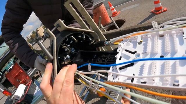 Монтаж заземлителя КСБ-Л на ОК с ленточной броней. смотреть онлайн