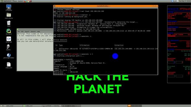Meterpreter Extensions (python, mimikatz ) Kali Linux 2016 смотреть онлайн