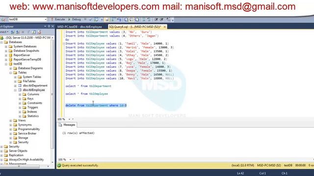 SQL server in Tamil Part 14 - Reference table Delete and Update Rules смотреть онлайн