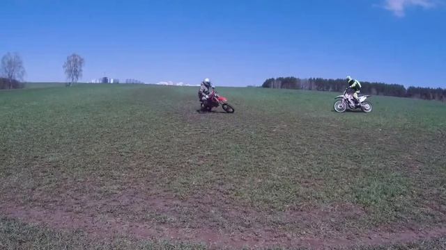 кросс по лесу на мото, сломал питбайк смотреть онлайн