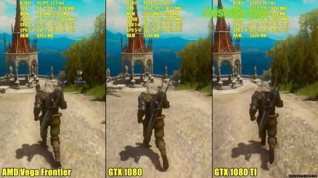 AMD Vega vs GTX 1080 vs GTX 1080 TI Games FPS Test смотреть онлайн