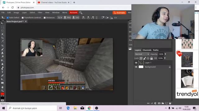 ONLİNE PHOTOSHOP SİTESİ!! - Aynı Photoshop / Photopea смотреть онлайн
