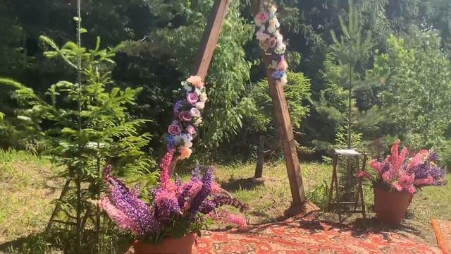 Деревянная свадебная арка | оформление и декор смотреть онлайн