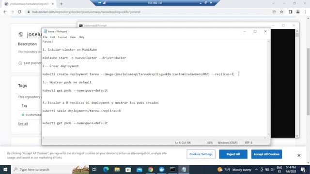 Despliegue de una imagen personalizada en kubernetes usando MiniKube como cluster local. смотреть онлайн