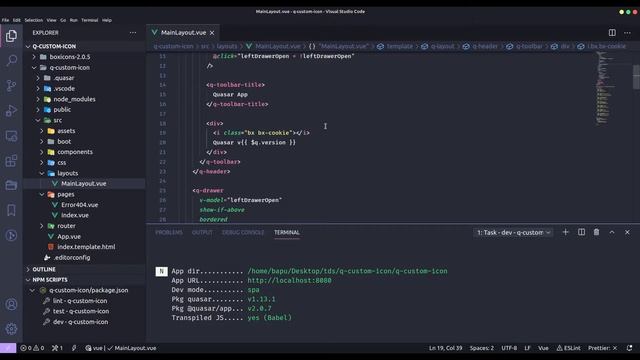 How to use custom icon library in Quasar framework - Quasar Framework Tutorial смотреть онлайн