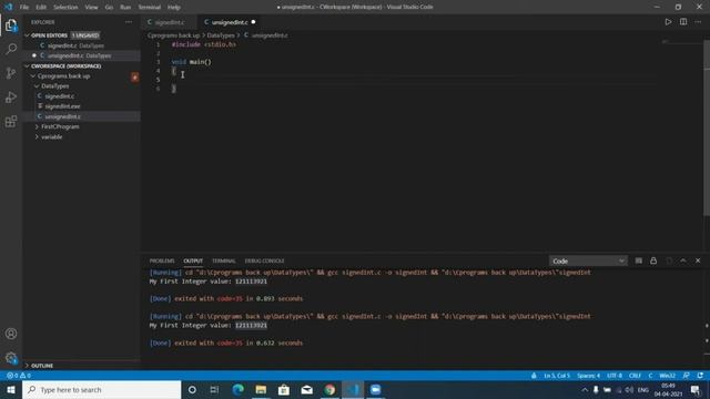 UnSigned Int Data Type in C Programming Language смотреть онлайн