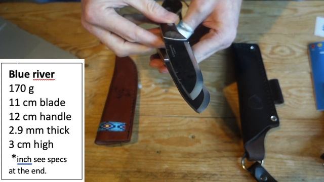 Condor Bisonte And Blue River Knife. Side-by-side. Overview.