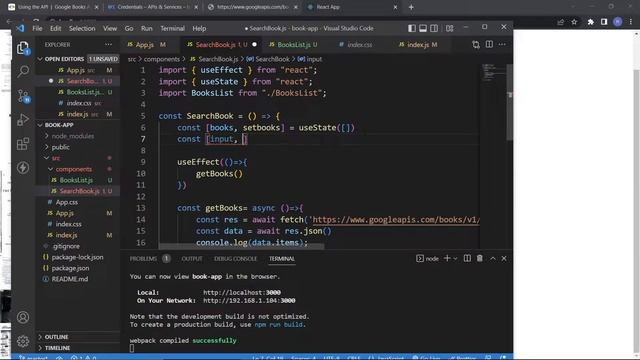 Create Book App Using Google API | React js Project For Beginners смотреть онлайн