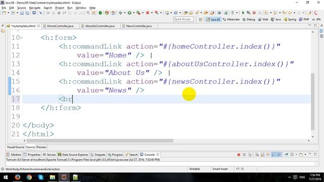 Templates in JSF Framework смотреть онлайн