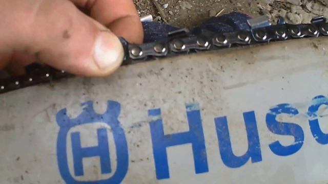 замена цепи на бензопиле  Husqvarna 142
