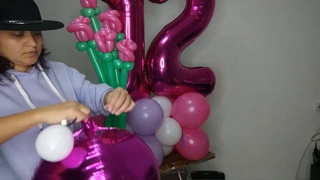 Композиция для девочки на 12 лет из шаров смотреть онлайн
