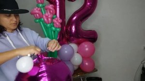 Композиция для девочки на 12 лет из шаров