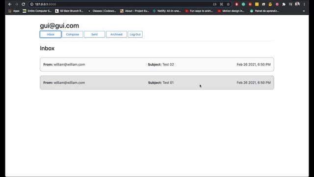 CS50’s Web Programming with Python and JavaScript (Project 3: Mail) смотреть онлайн
