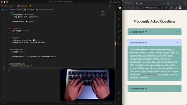 ASMR Programming - Retro FAQ using Bootstrap Accordion, HTML & CSS - No Talking смотреть онлайн