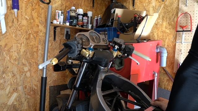 VTZ250のフロント完成！定番だがそれが良い！ハリセパにナポレオンミラー。ヤフオクで買ったバイク#20 【Old Honda Motorcycle】