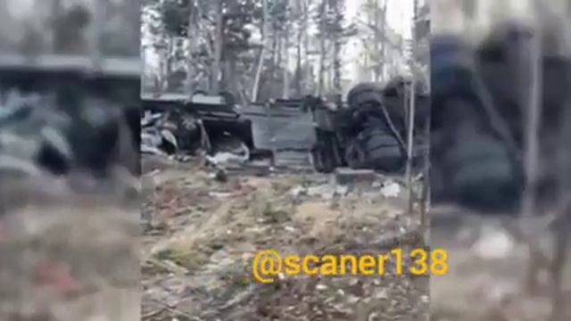 Автопоезд с легковыми авто сошёл с трассы. Чистые ключи. смотреть онлайн