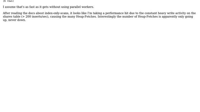 Databases: PostgreSQL 9.6 performance problem with Sum() aggregate query смотреть онлайн
