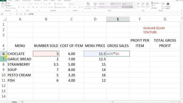 #159 How To Make Food Cost Profit sheet in Excel Hindi смотреть онлайн
