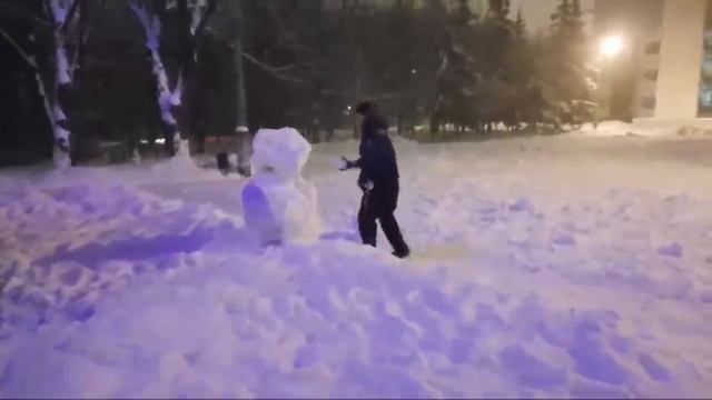 #КУРСК - Лепим Снеговика По ПРОСЬБЕ ПОДПИСЧИКОВ смотреть онлайн