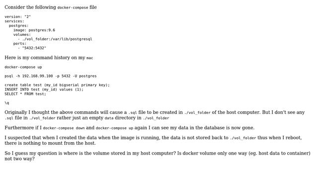 DevOps & SysAdmins: Where is docker volume stored in the host computer for docker-compose? смотреть онлайн