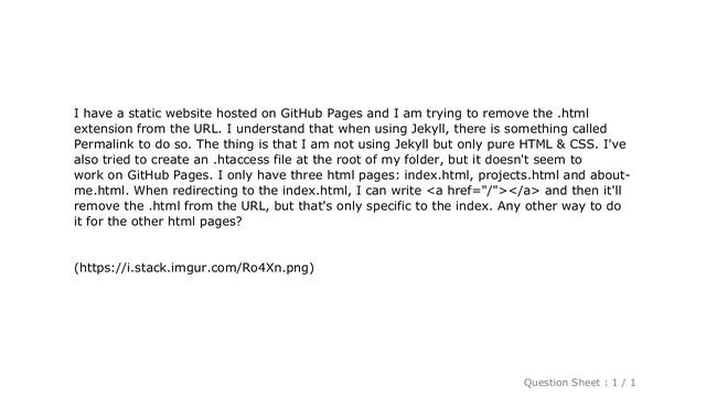 HTML : Removing .html extension from URL on GitHub Pages смотреть онлайн