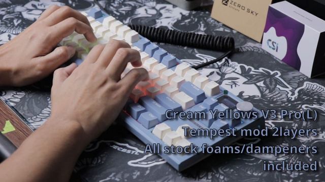 Langtu LT84 With Akko Cream Yellow V3 Pro