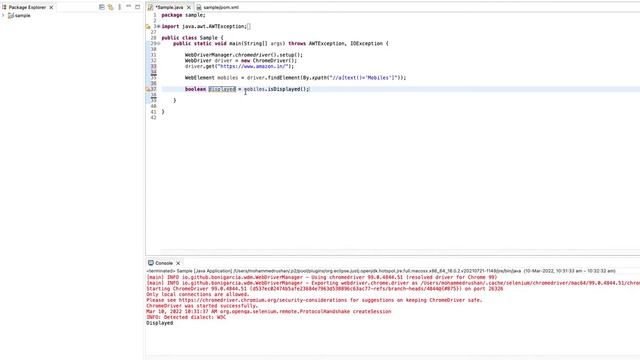 Visibility of WebElement in Selenium|Checking presence of elements | _part11 (In English) смотреть онлайн