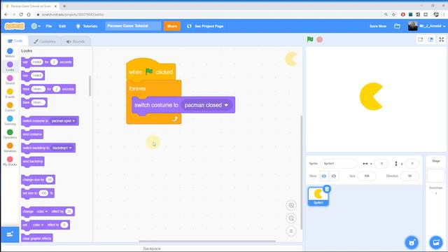 Create Your Own Pacman Game In Scratch - Part 2 смотреть онлайн