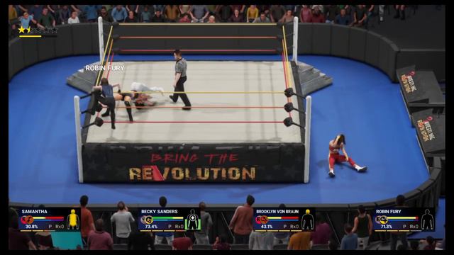 Robin Fury vs Brooklyn Von Braun vs Samantha vs Becky Sanders -WWR Women's Championship-Revolution смотреть онлайн