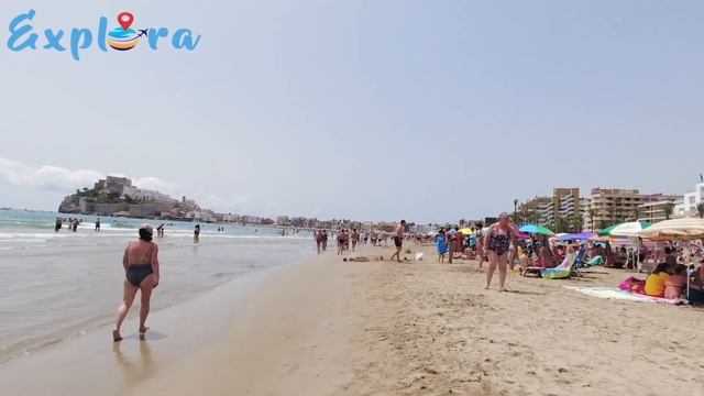 Walk beach playa norte peñiscola valencia Spain. смотреть онлайн