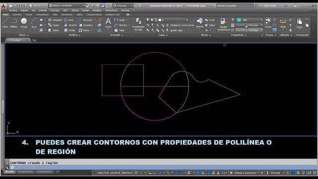 AUTOCAD LT 2015 - CREA UN CONTORNO A PARTIR DE OTROS OBJETOS !! смотреть онлайн