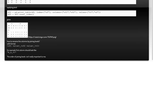pandas pivot table rename columns смотреть онлайн