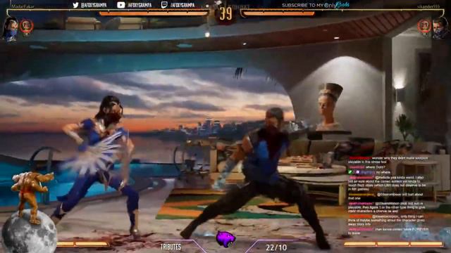 A F0XY GRAMPA Показывает мастер класс на Китане в Mortal Kombat 1 // MK1 смотреть онлайн