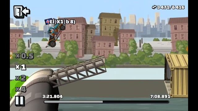 Hill Climb Racing 2 | Racing Truck on City 6416m смотреть онлайн