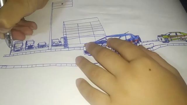 Гонки, нарисованные шариковой ручкой / racing drawn with ballpoint pen смотреть онлайн