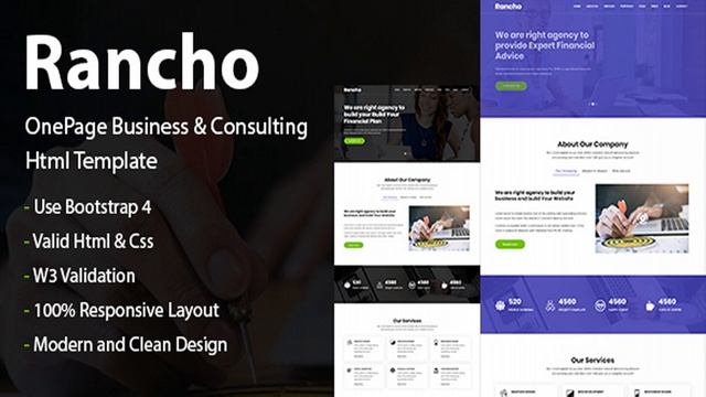 Rancho - OnePage Business & Consulting HTML Template | Themeforest Website Templates and Themes смотреть онлайн